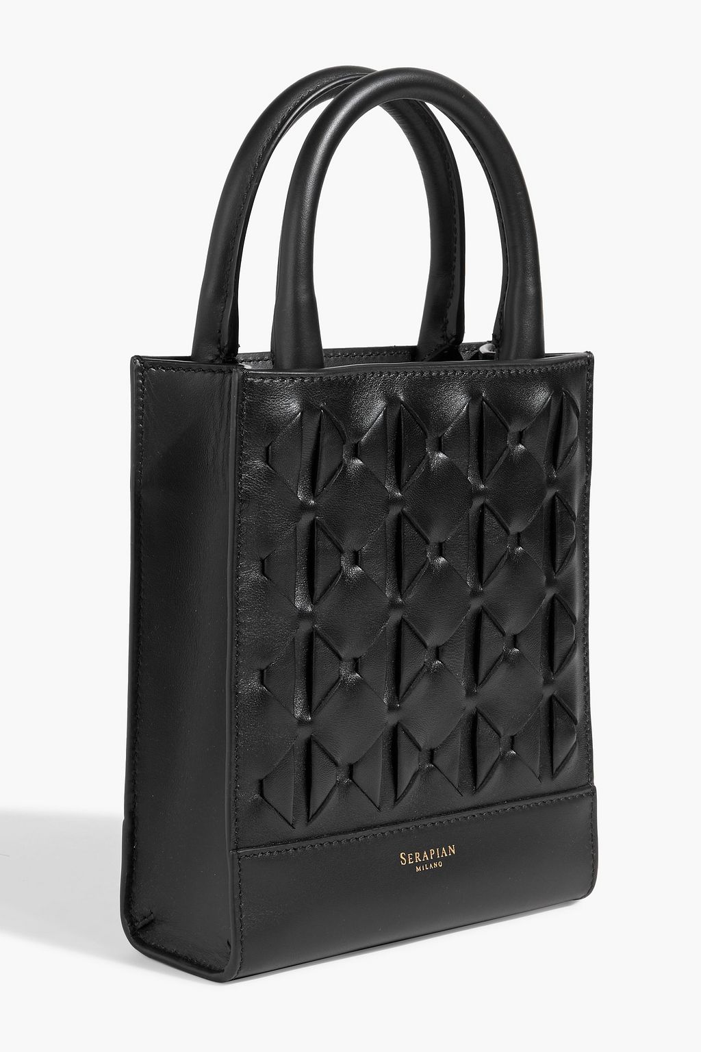 SERAPIAN 1928 mini woven leather tote