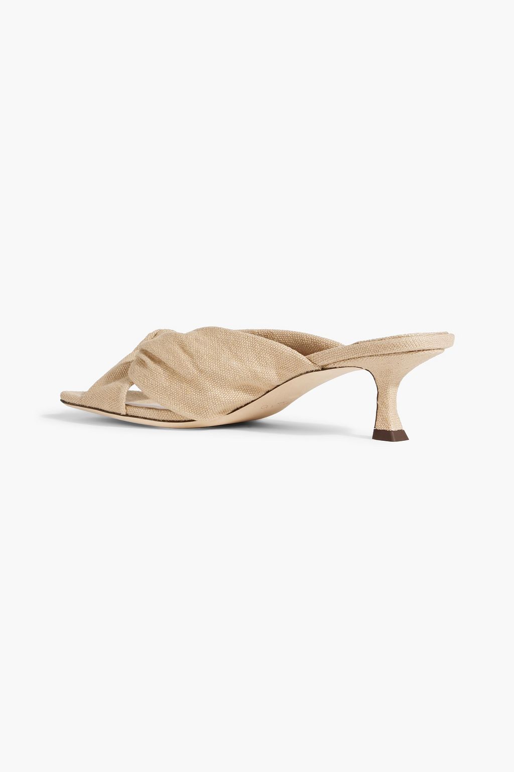 JIMMY CHOO Avenue 50 knotted linen mules
