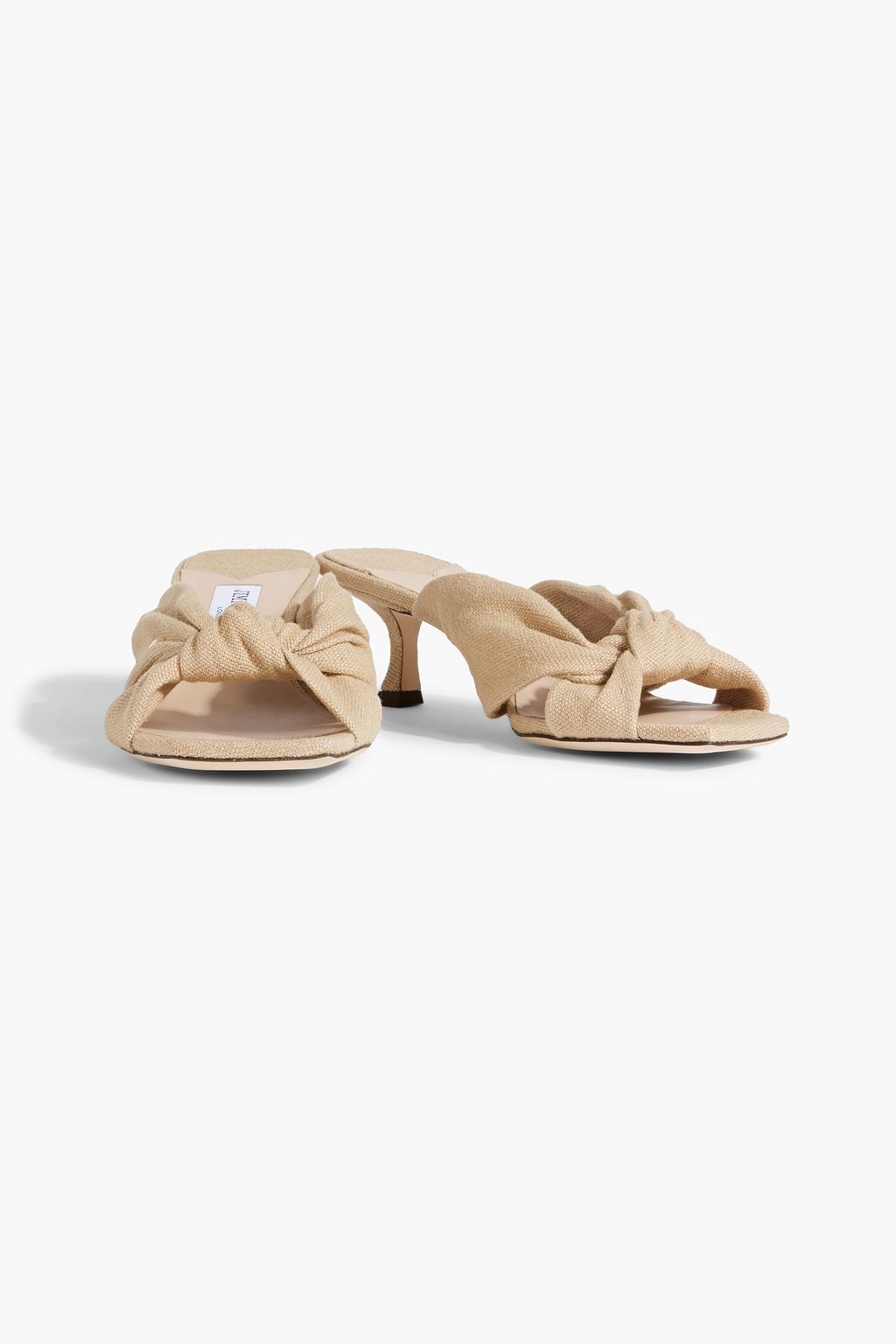 JIMMY CHOO Avenue 50 knotted linen mules