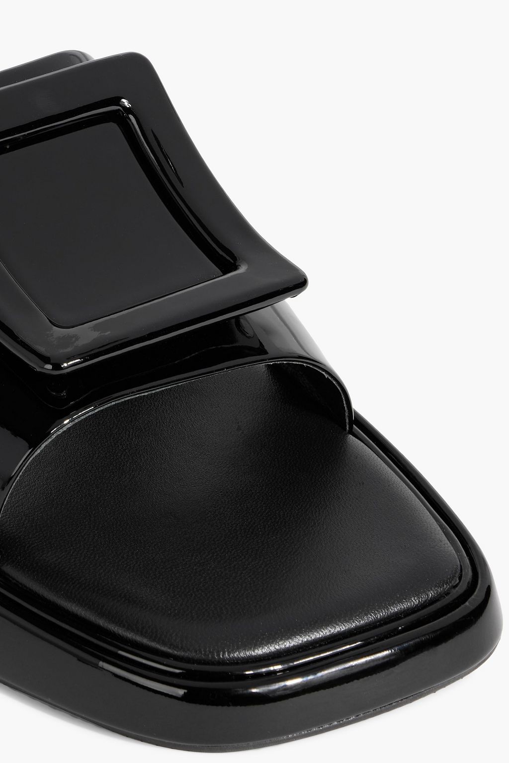 ROGER VIVIER Buckle-embellished patent-leather sandals | THE ROGER VIVIER Buckle-embellished patent-leather sandals | THE