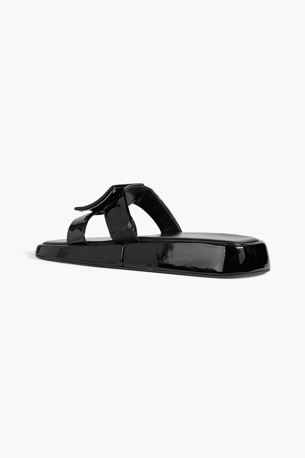 ROGER VIVIER Buckle-embellished patent-leather sandals
