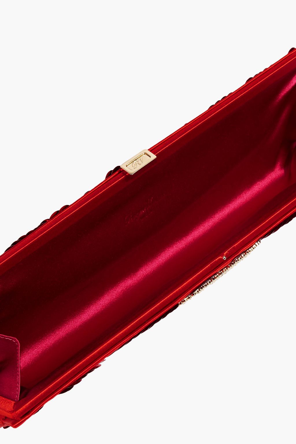 ROGER VIVIER Embellished satin clutch
