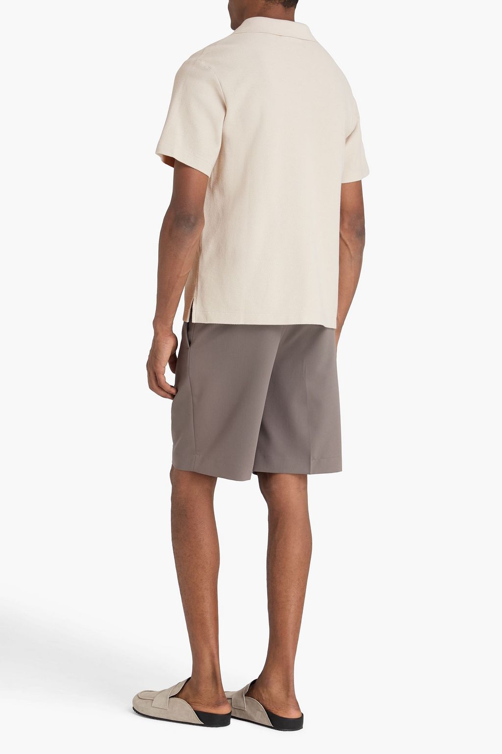 FRAME Cotton-piqué polo shirt