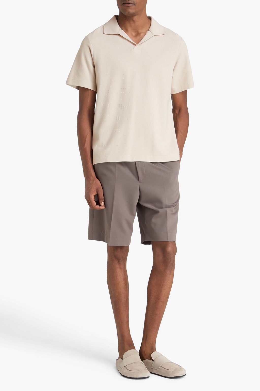 FRAME Cotton-piqué polo shirt