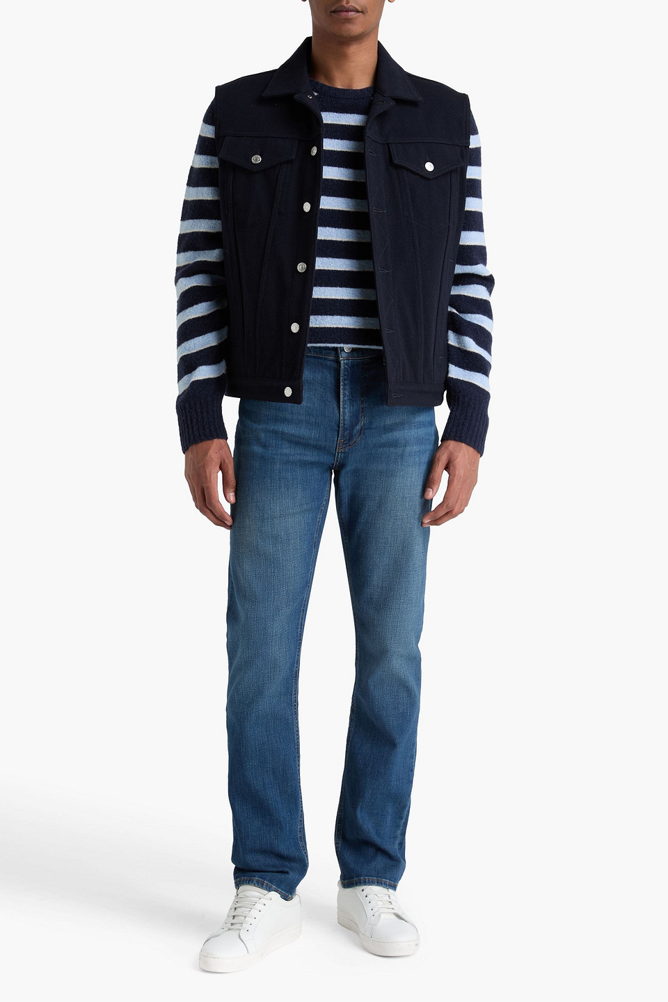  Frame - Modern Straight Faded Denim Jeans - Blue - 38 