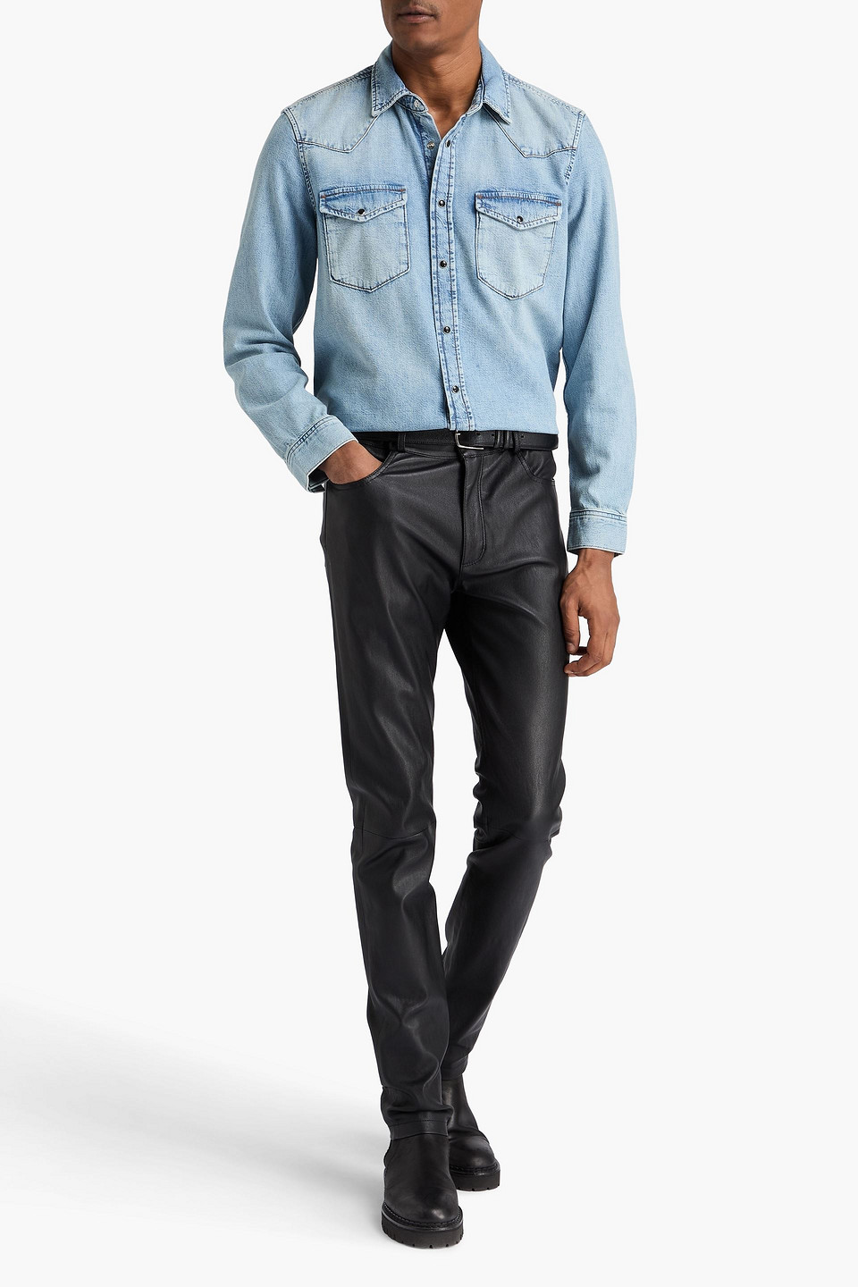  Frame - Denim Shirt - Blue - S 