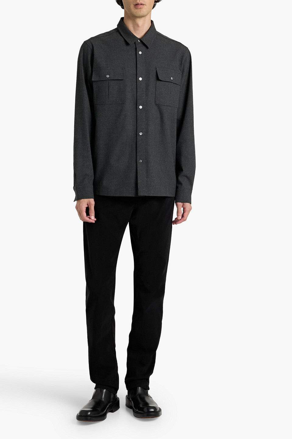  Frame - Hemd Aus Flanell - Grau - S 