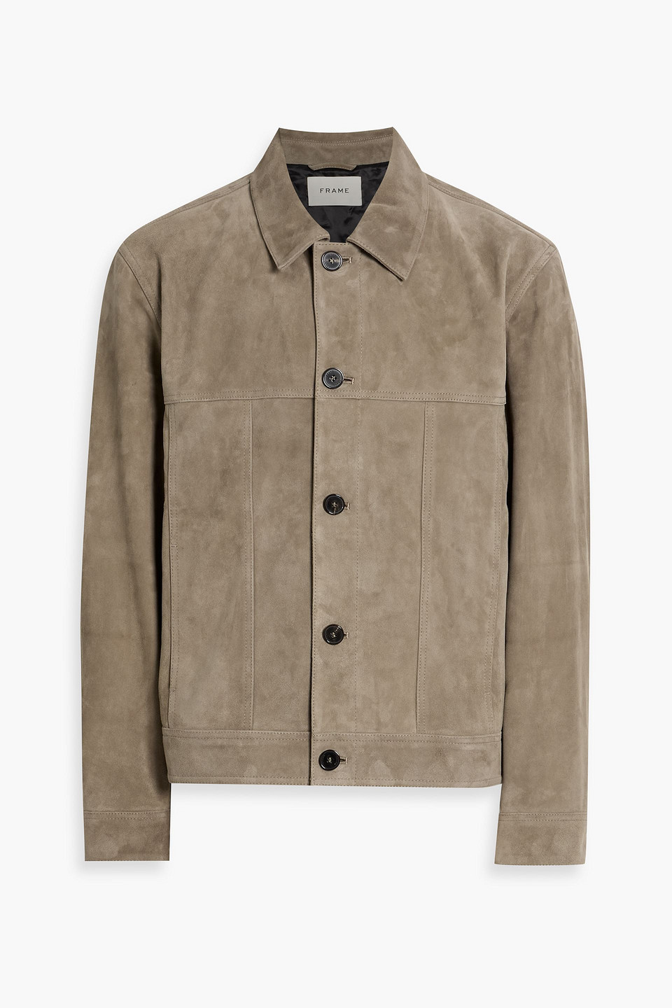 frame - suede jacket - green - xl