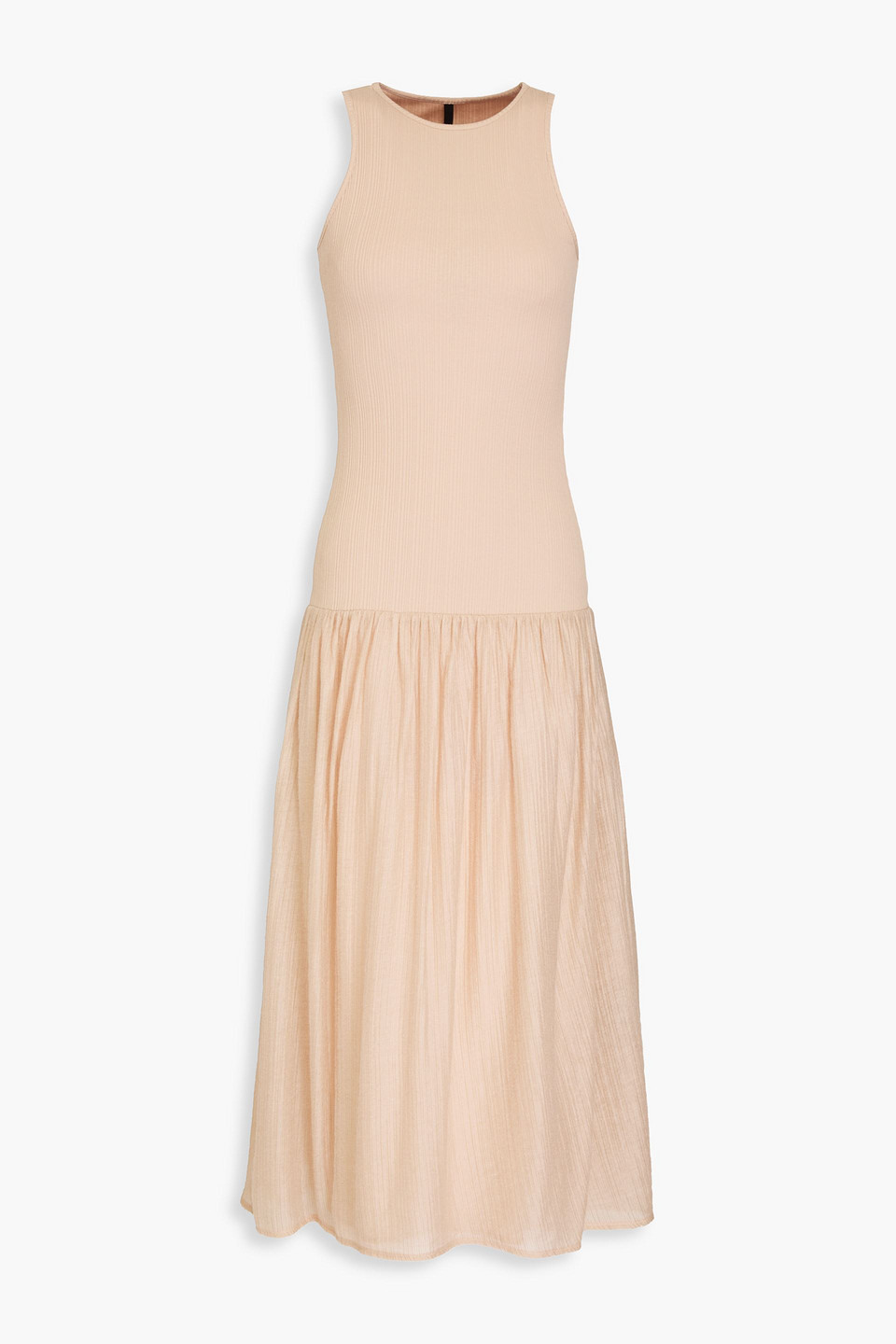 Mother of Pearl - Cotton-blend ribbed jersey midi dress - Neutral - UK 10