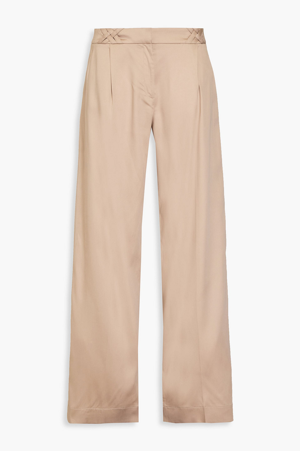 Mother Of Pearl Tencel-blend Twill Straight-leg Trousers In Neutral