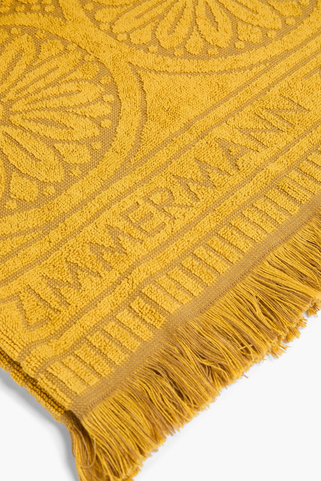 ZIMMERMANN Frayed cotton-terry jacquard beach towel
