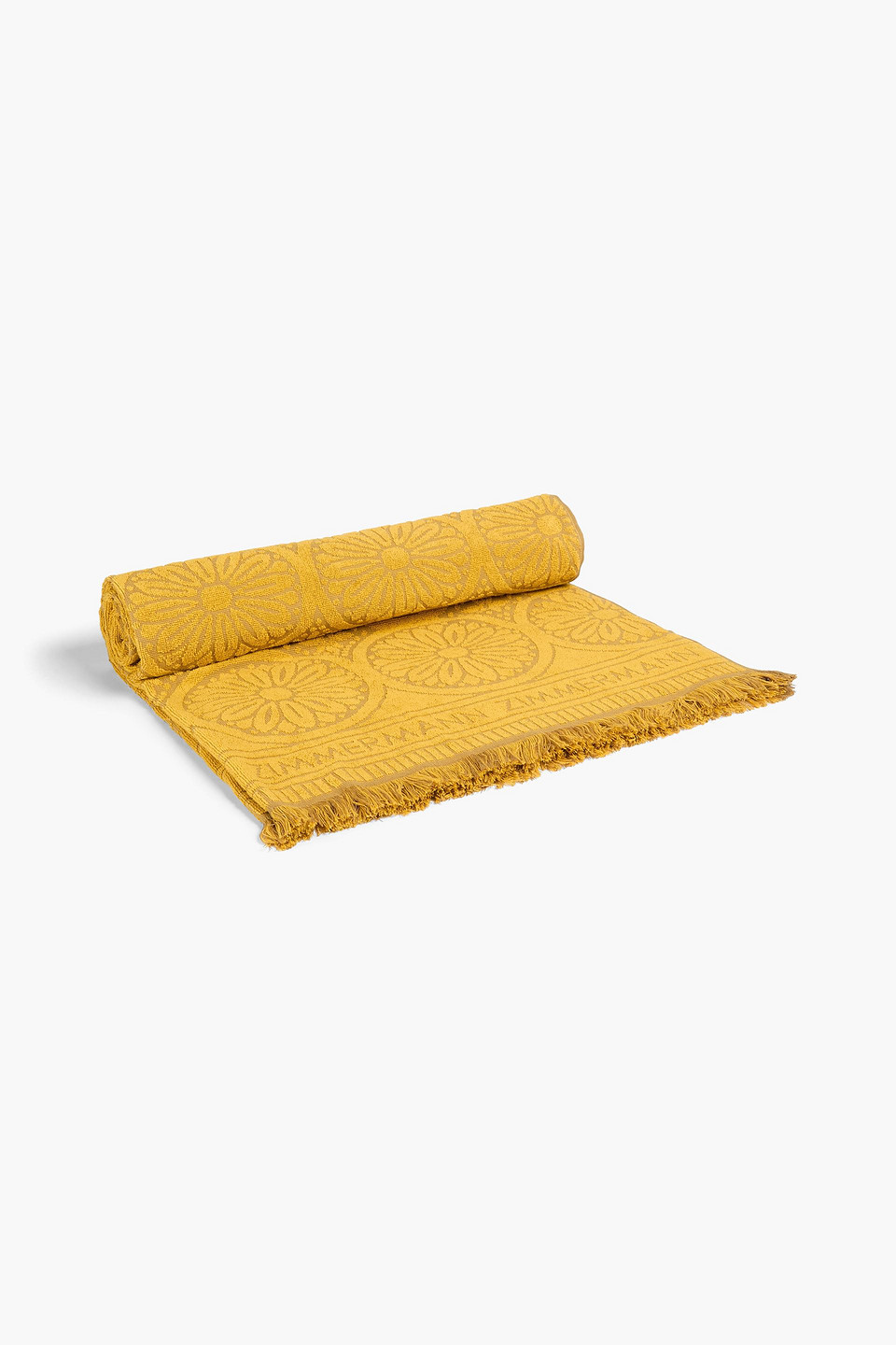Zimmermann Frayed Cotton-terry Jacquard Beach Towel In Multi