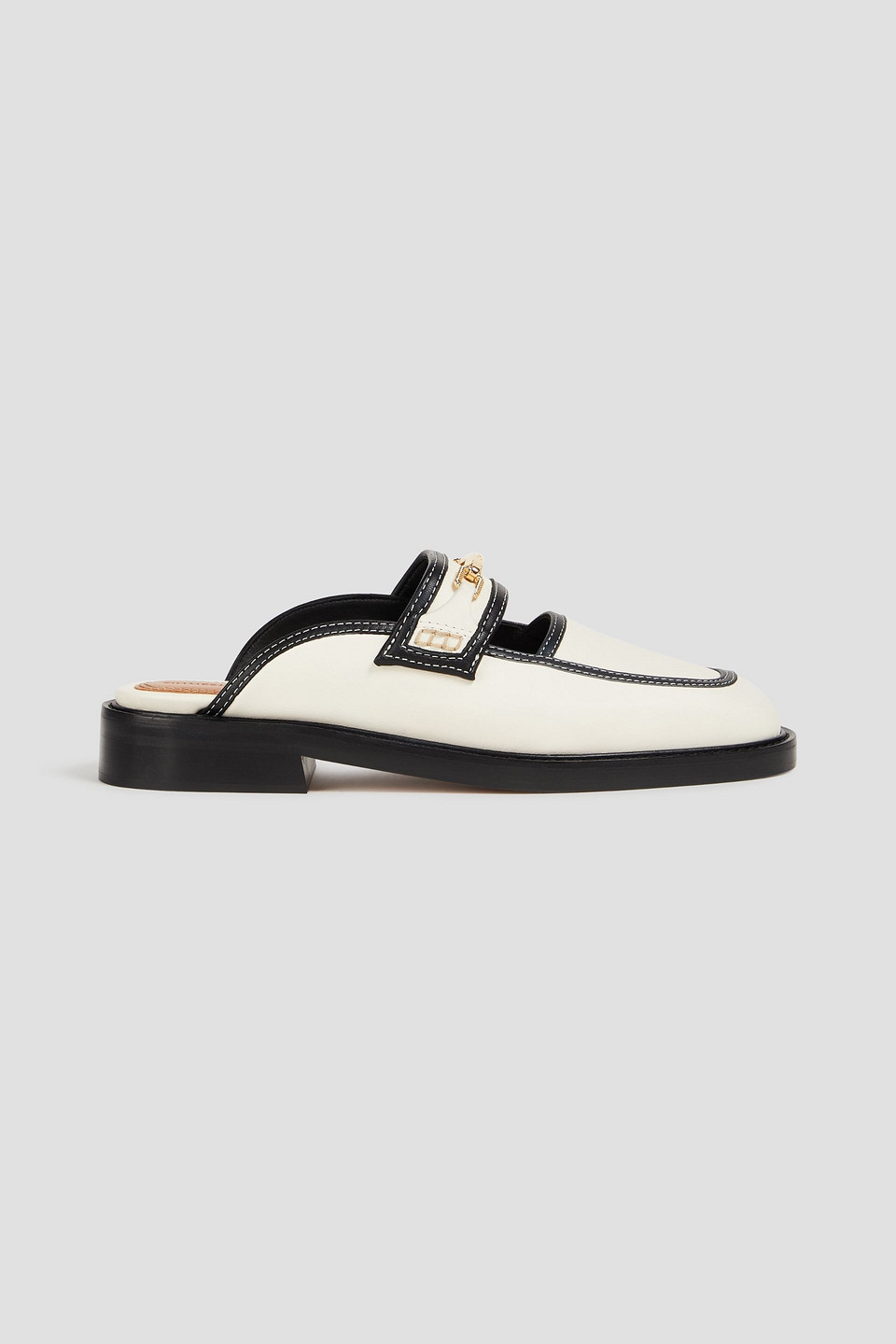 Zimmermann Bacall Embellished Leather Mules In White