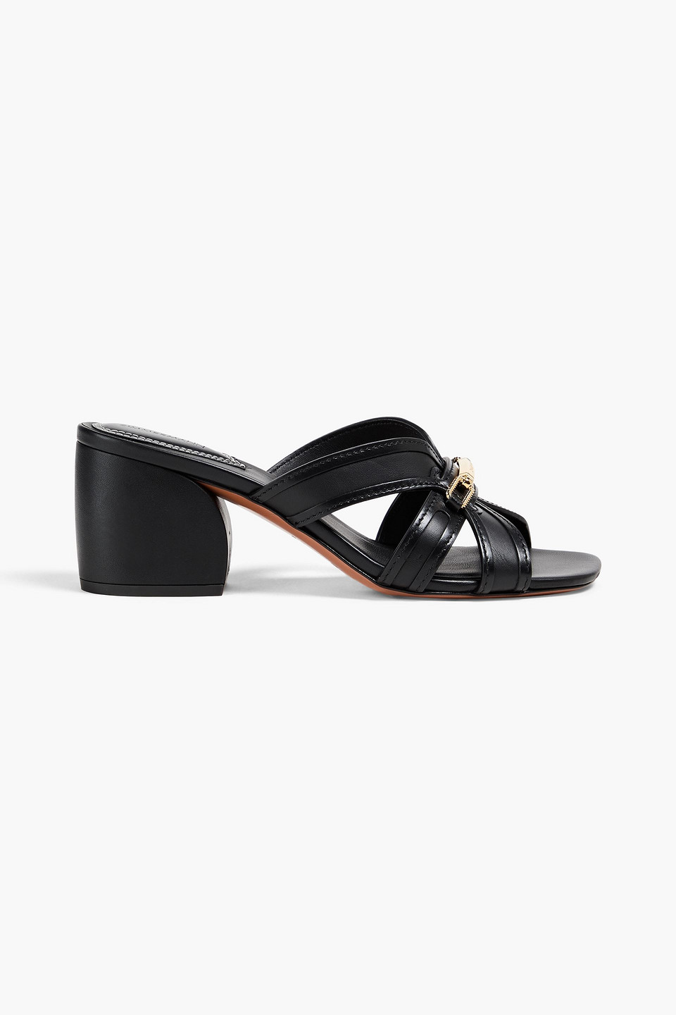 Zimmermann Embellished Leather Sandals In Black