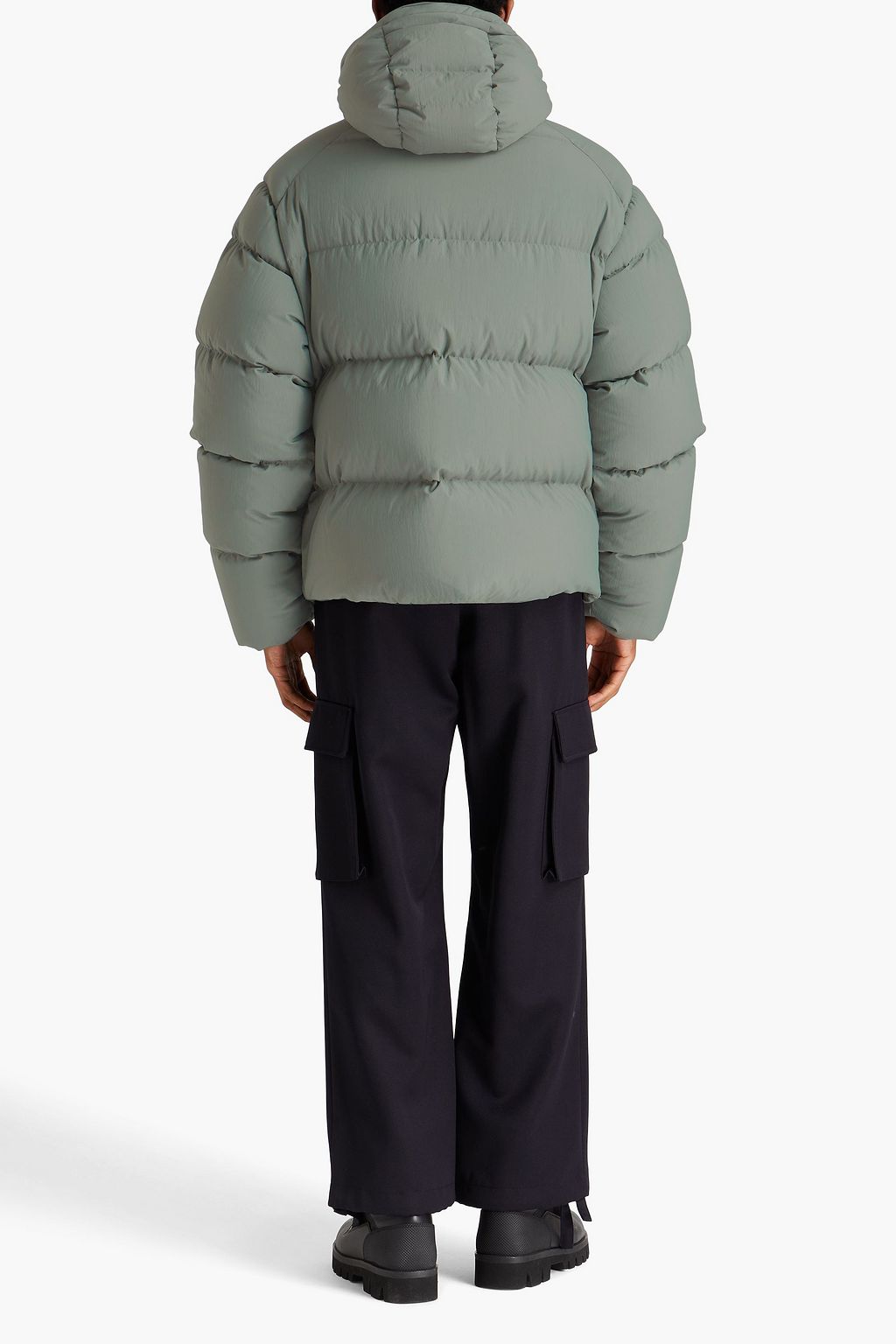 Y-3 퀼팅 쉘 다운 재킷