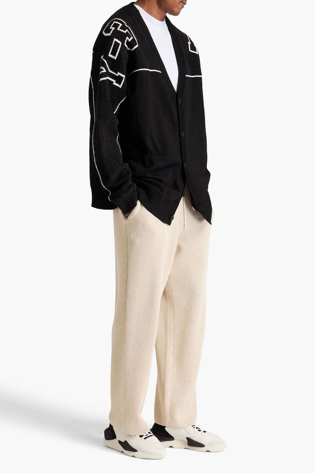Y-3 كارديغان بحبكة الجاكار
