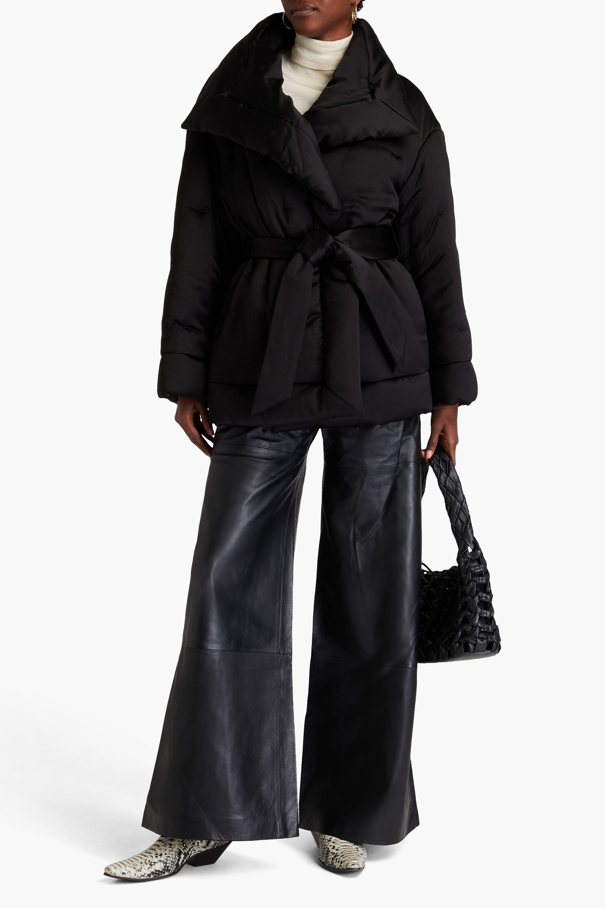 Zimmermann Padded satin wrap jacket