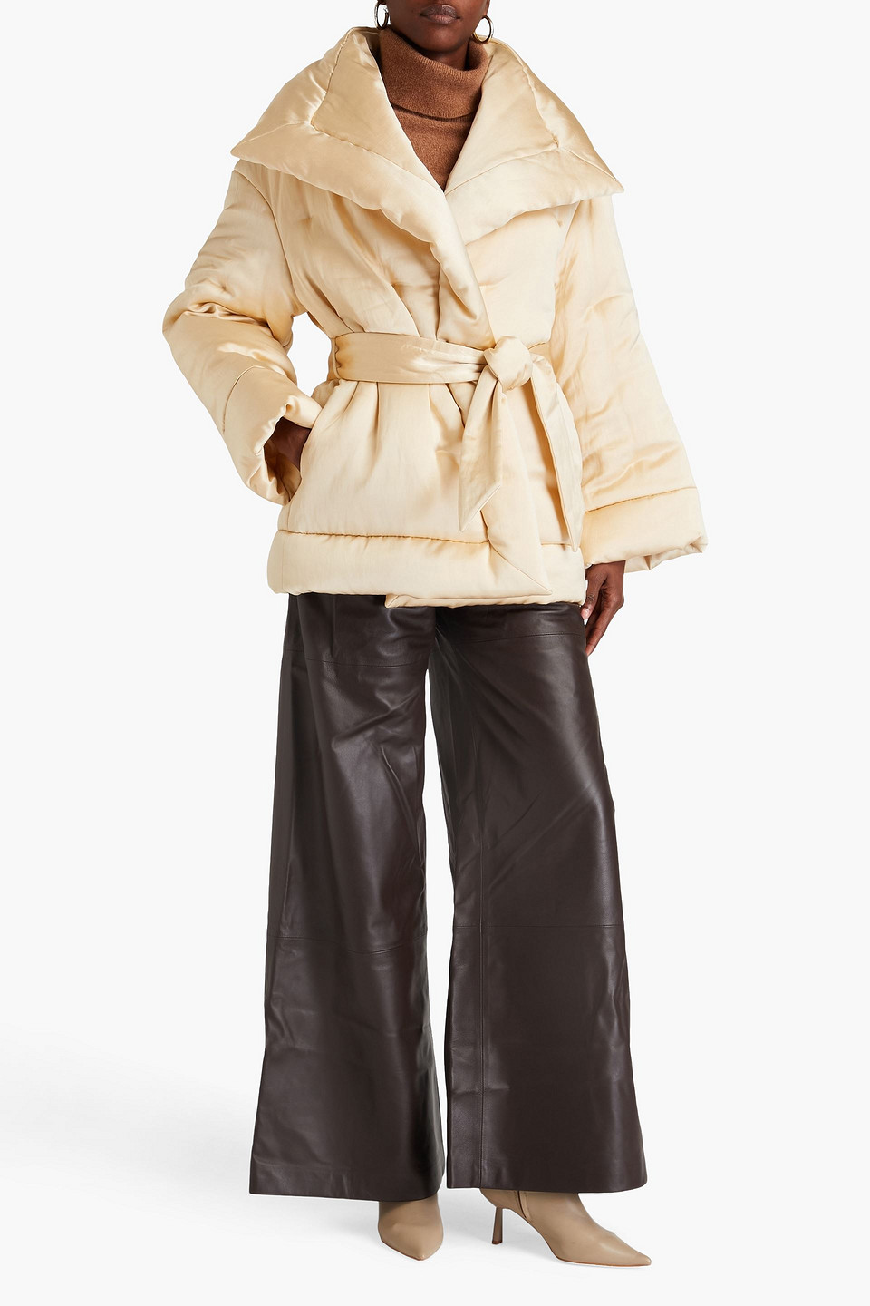  Zimmermann - Wattierte Wickel-jacke Aus Satin - Weiß - S/m 