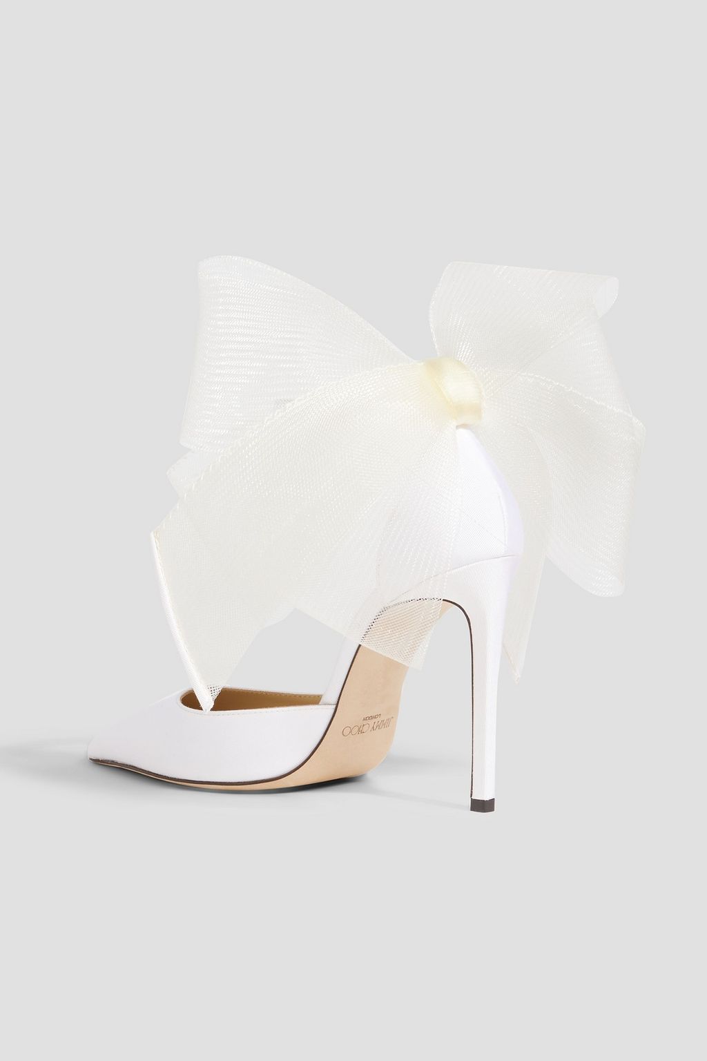JIMMY CHOO Averly 100 bow-detailed faille pumps