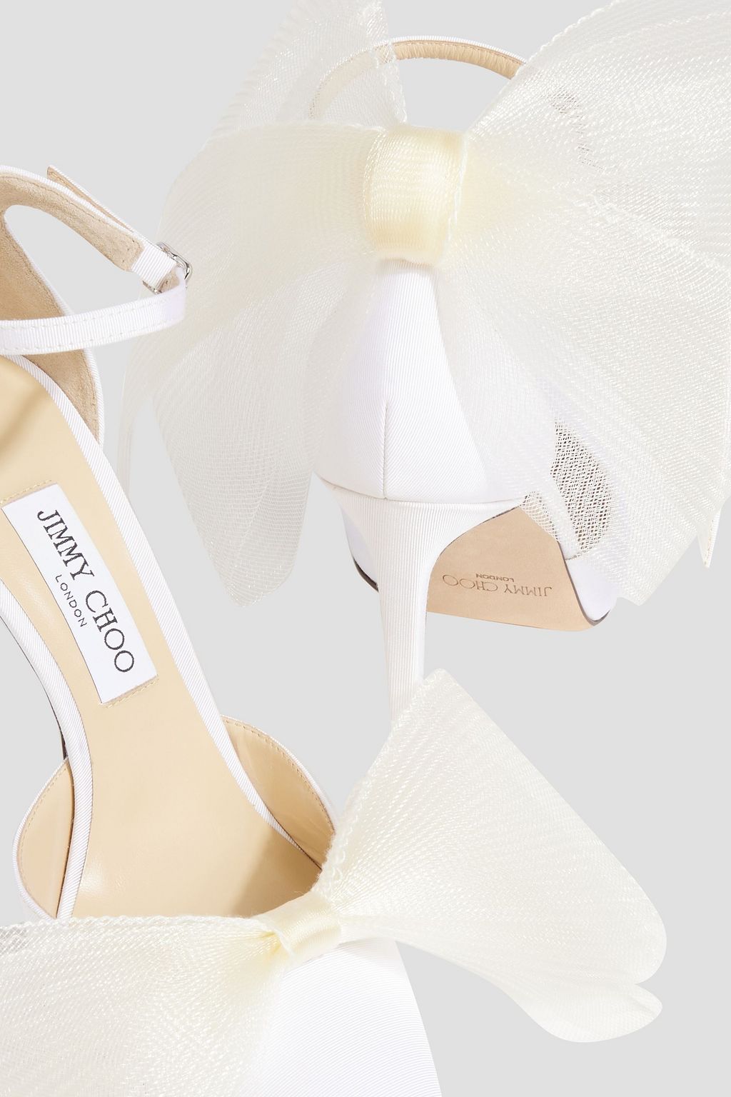 JIMMY CHOO Averly 100 bow-detailed faille pumps