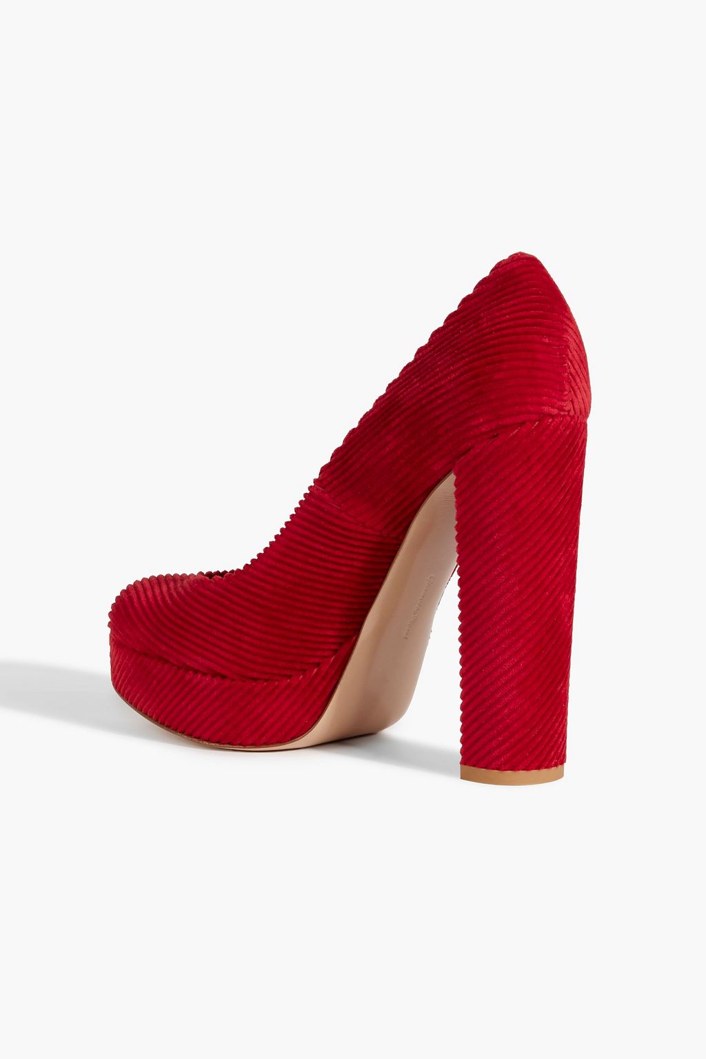GIANVITO ROSSI Paulina corduroy platform pumps