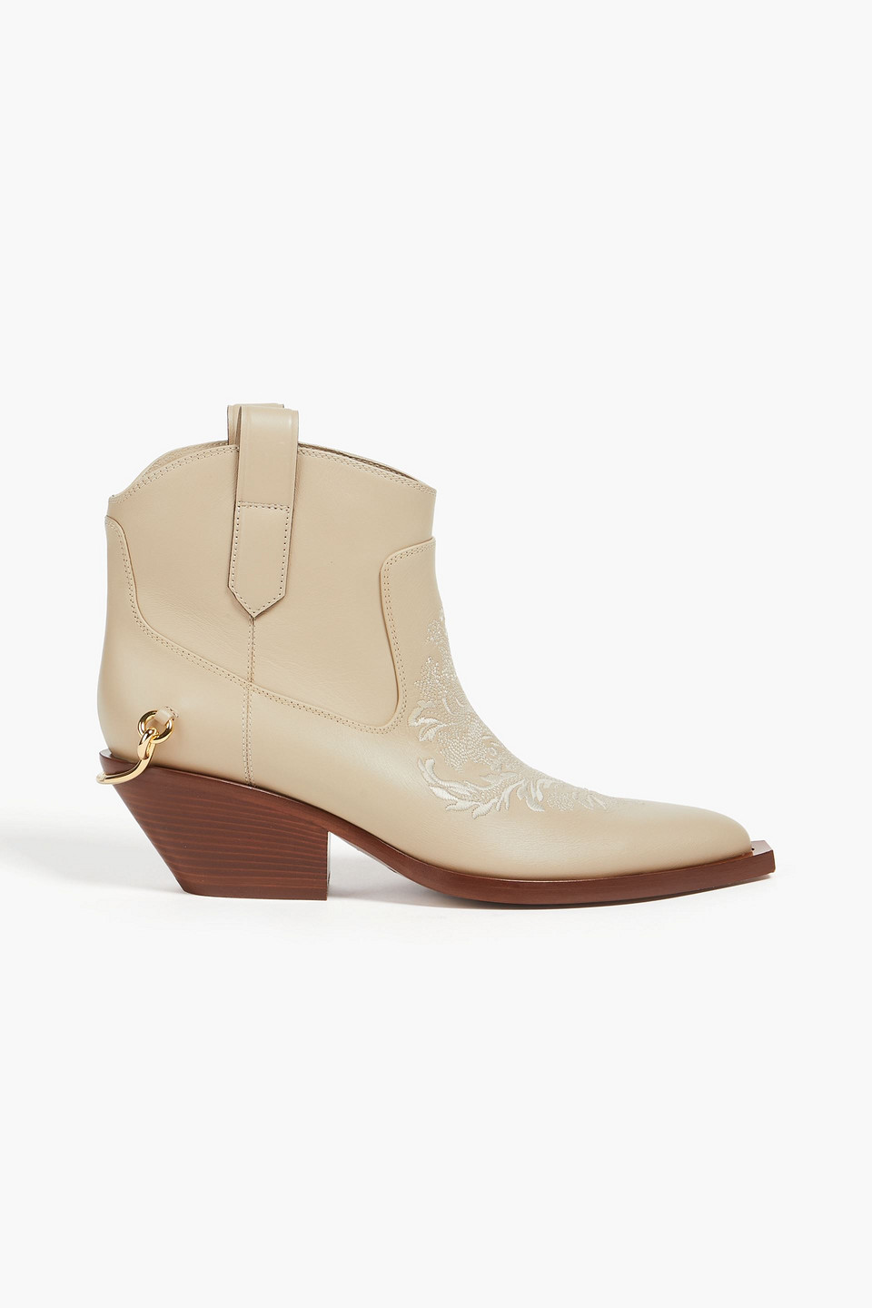 Embellished leather cowboy boots