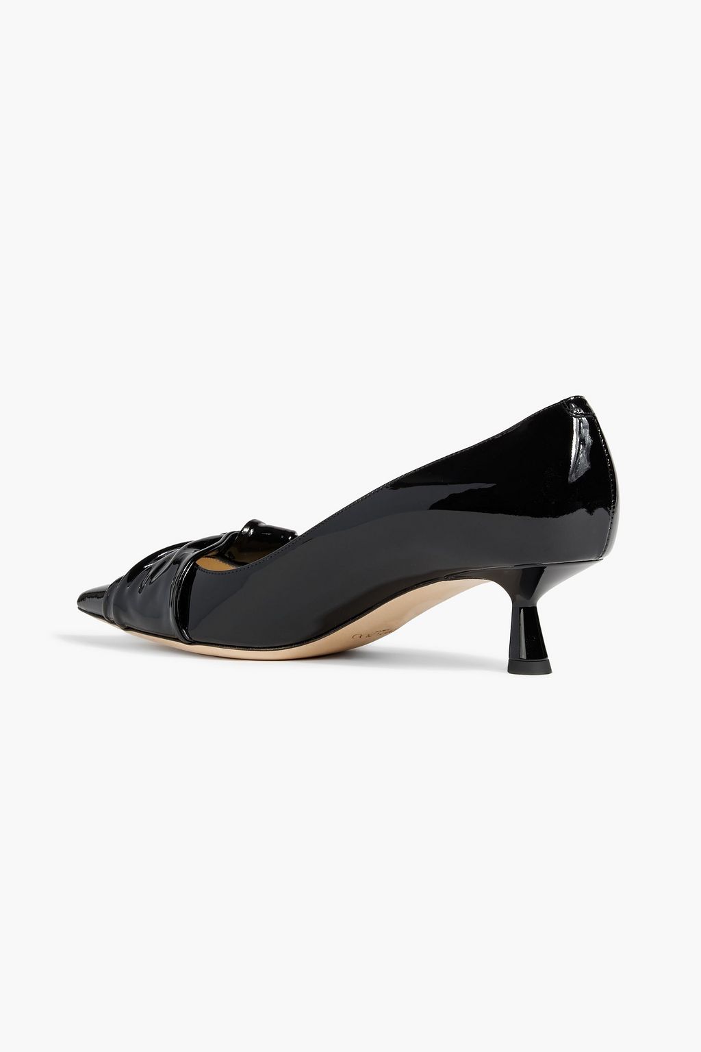 JIMMY CHOO Elinor 45 bow-detailed patent-leather pumps