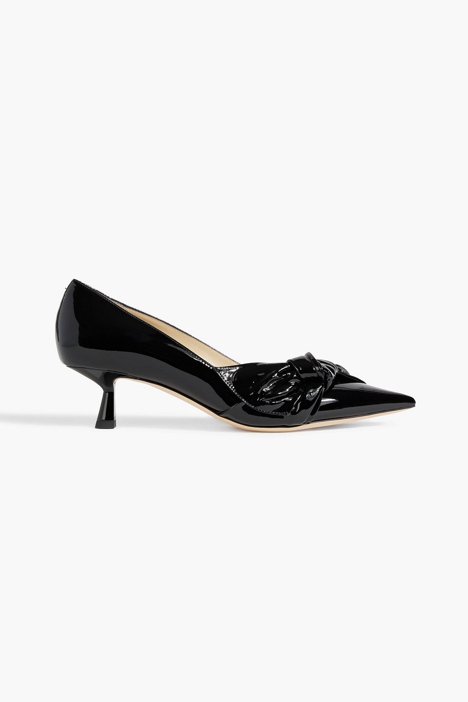 Elinor 45 bow-detailed patent-leather pumps