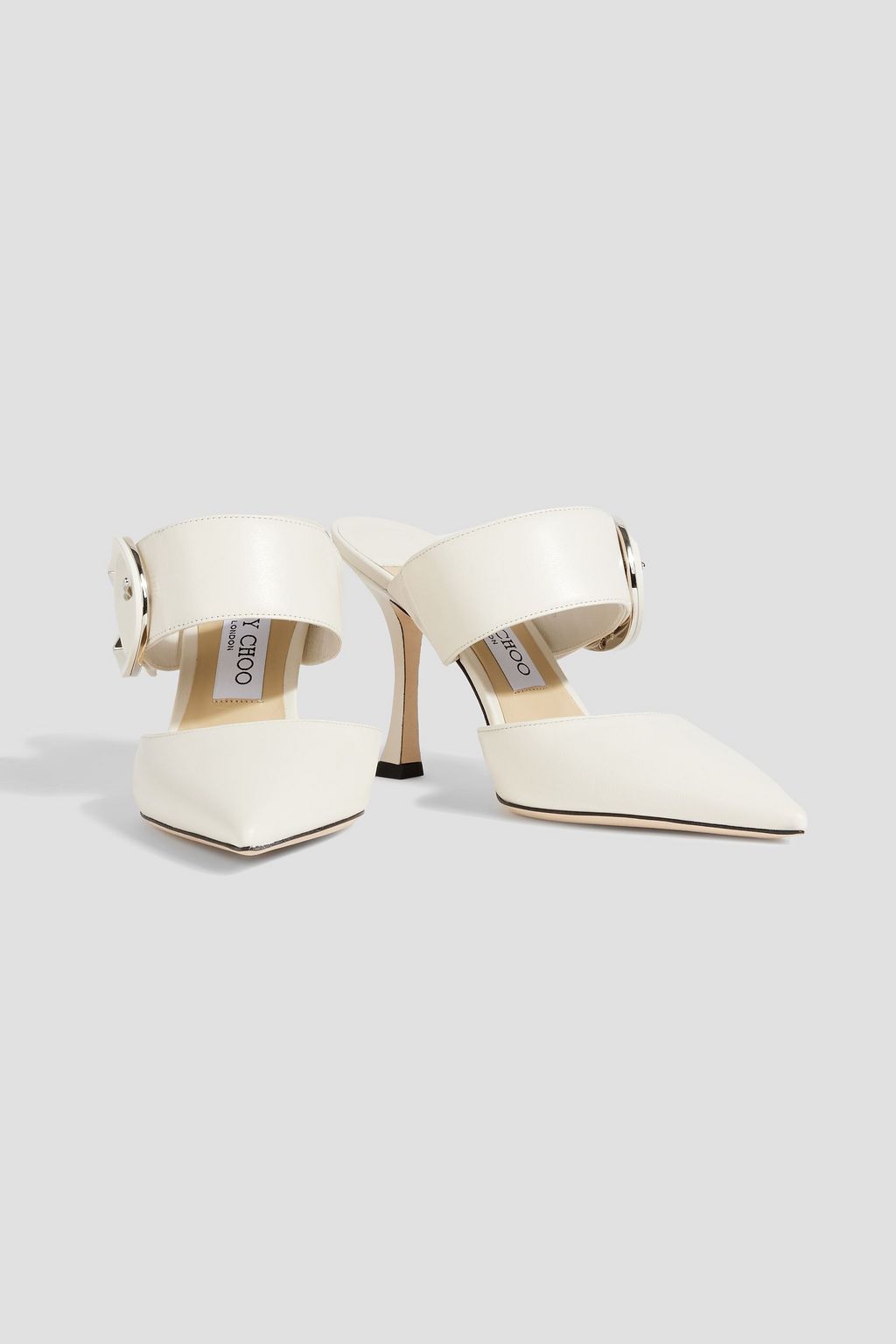JIMMY CHOO Magie 90 buckled leather mules