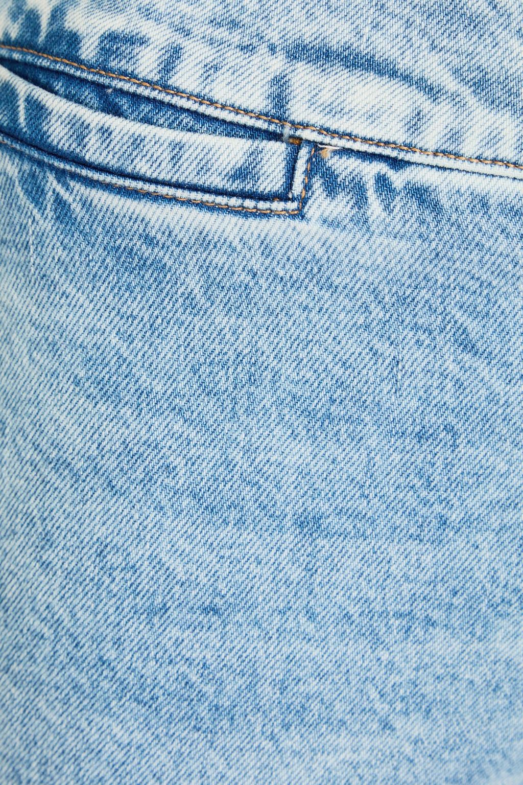 ALICE + OLIVIA JEANS جينز بخصر منخفض الارتفاع وبحواف واسعة