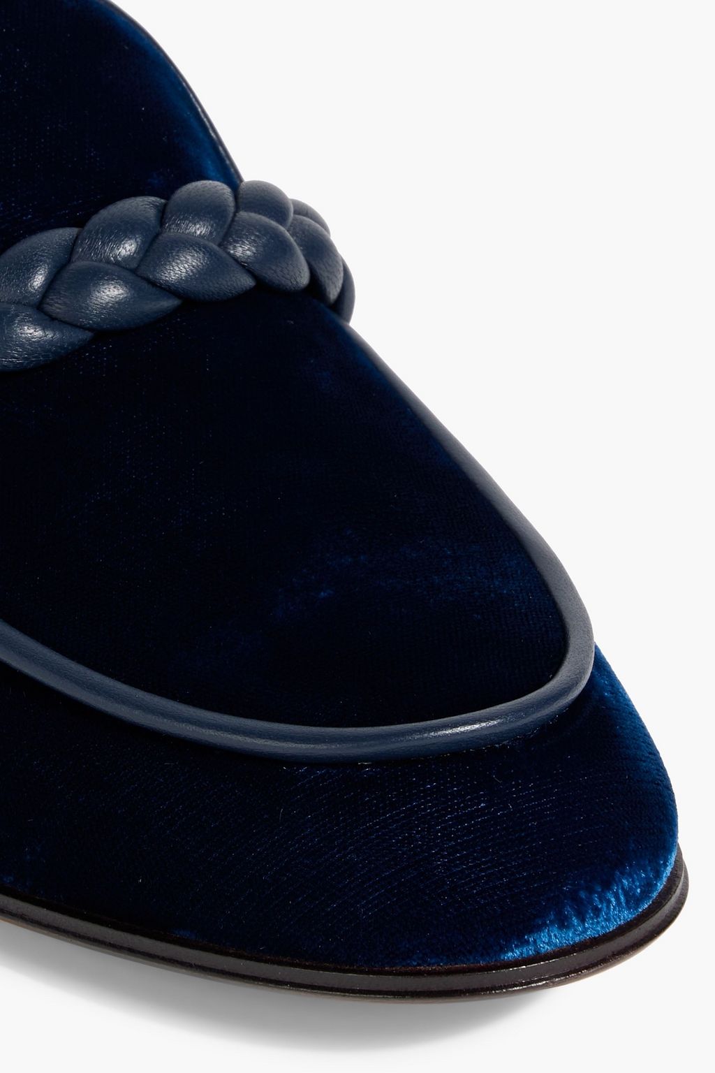 GIANVITO ROSSI Belem leather-trimmed velvet loafers