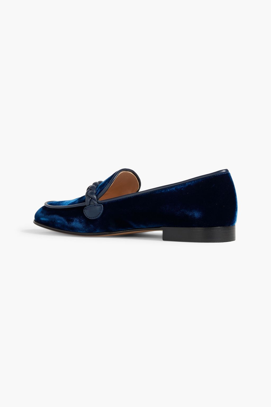 GIANVITO ROSSI Belem leather-trimmed velvet loafers