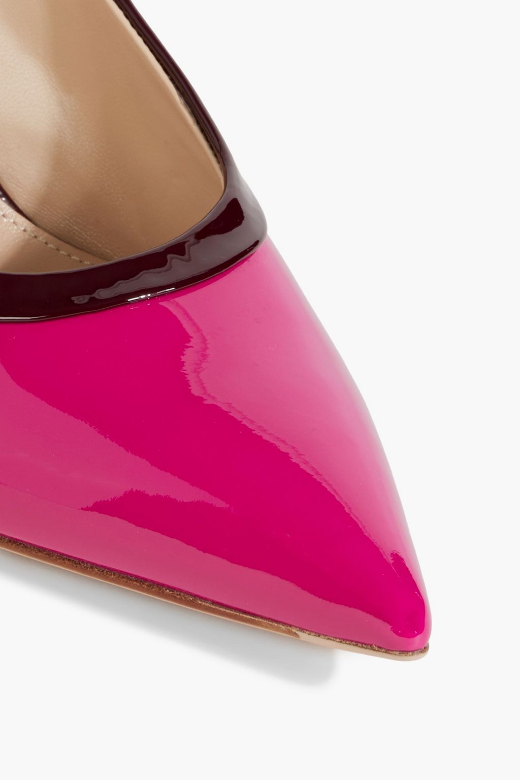 GIANVITO ROSSI Two-tone patent-leather mules