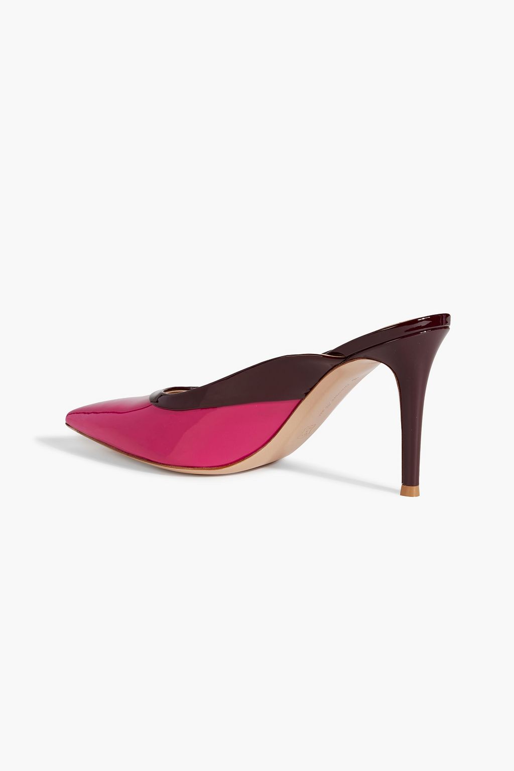 GIANVITO ROSSI Two-tone patent-leather mules