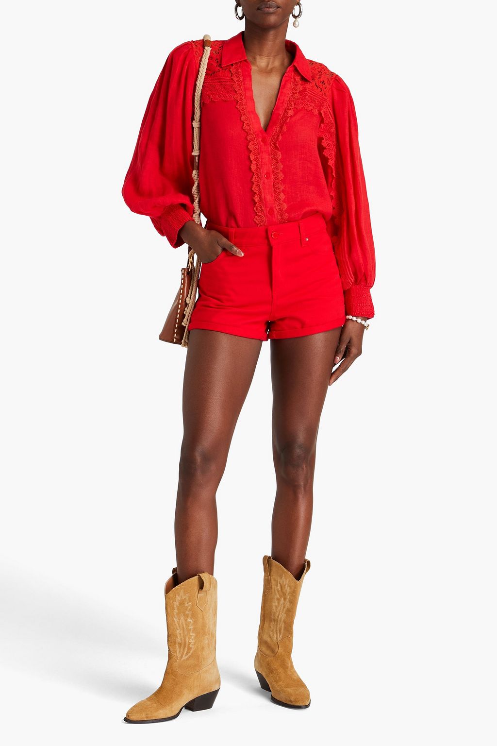 ALICE + OLIVIA JEANS شورتات دينم