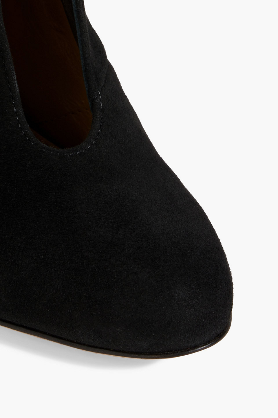 GIANVITO ROSSI VAMP SUEDE ANKLE BOOTS