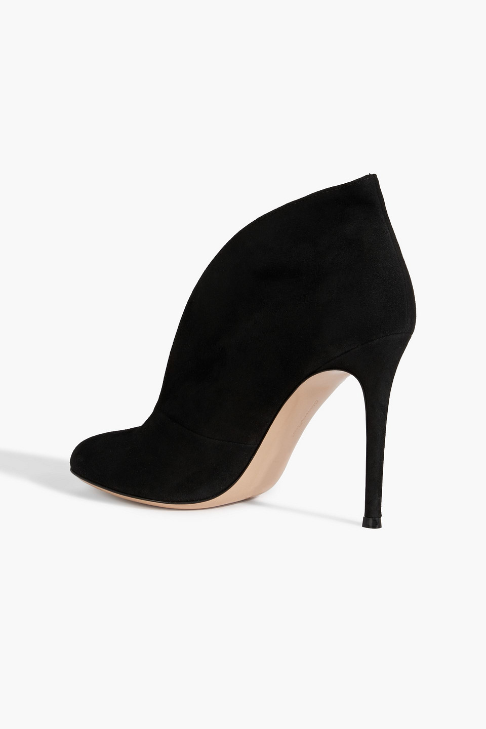 GIANVITO ROSSI VAMP SUEDE ANKLE BOOTS