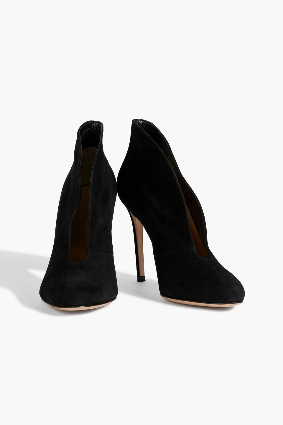 GIANVITO ROSSI VAMP SUEDE ANKLE BOOTS