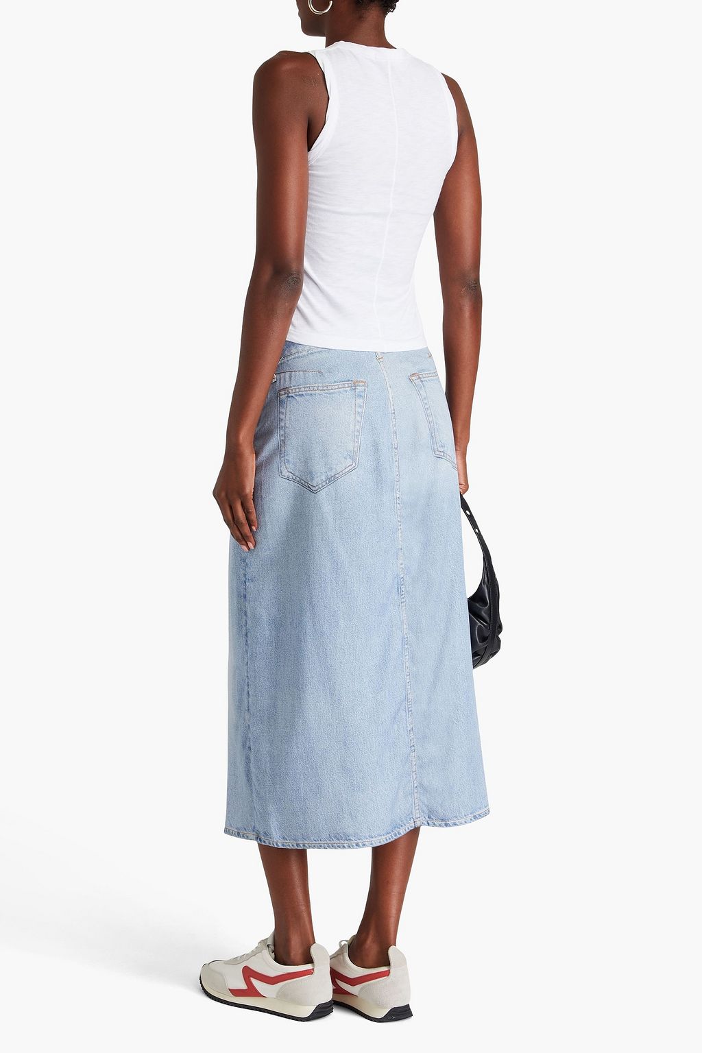 RAG & BONE بلوزة بدون أكمام من قطن بيما جيرسي سلوب