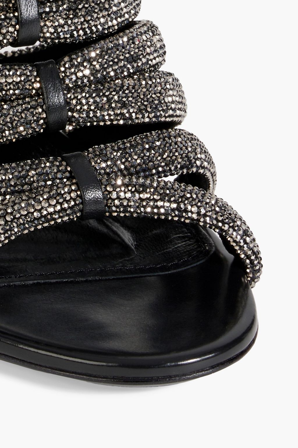 FERRAGAMO Amalia 105 crystal-embellished leather sandals