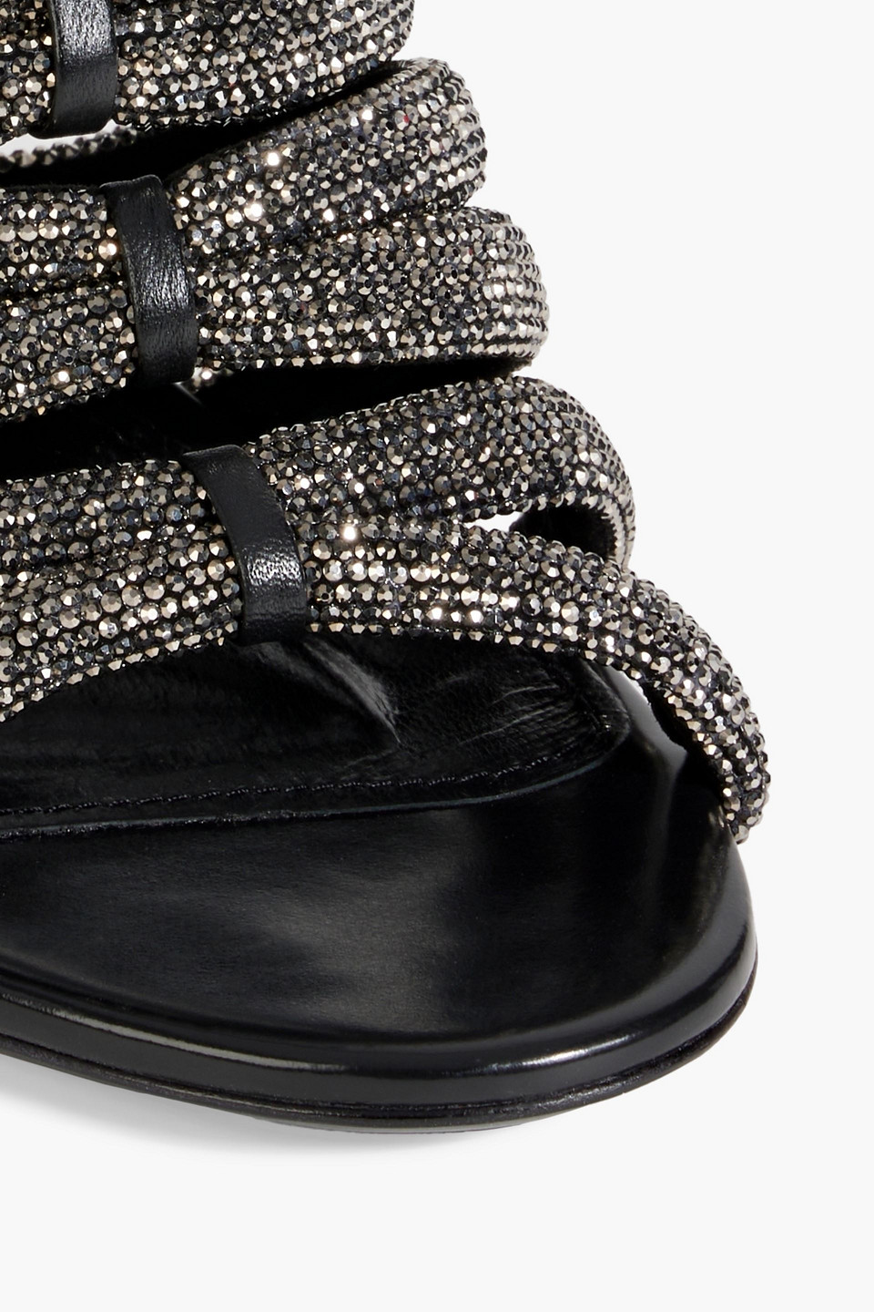 Ferragamo Amalia Embellished Strappy Sandals In Black | ModeSens