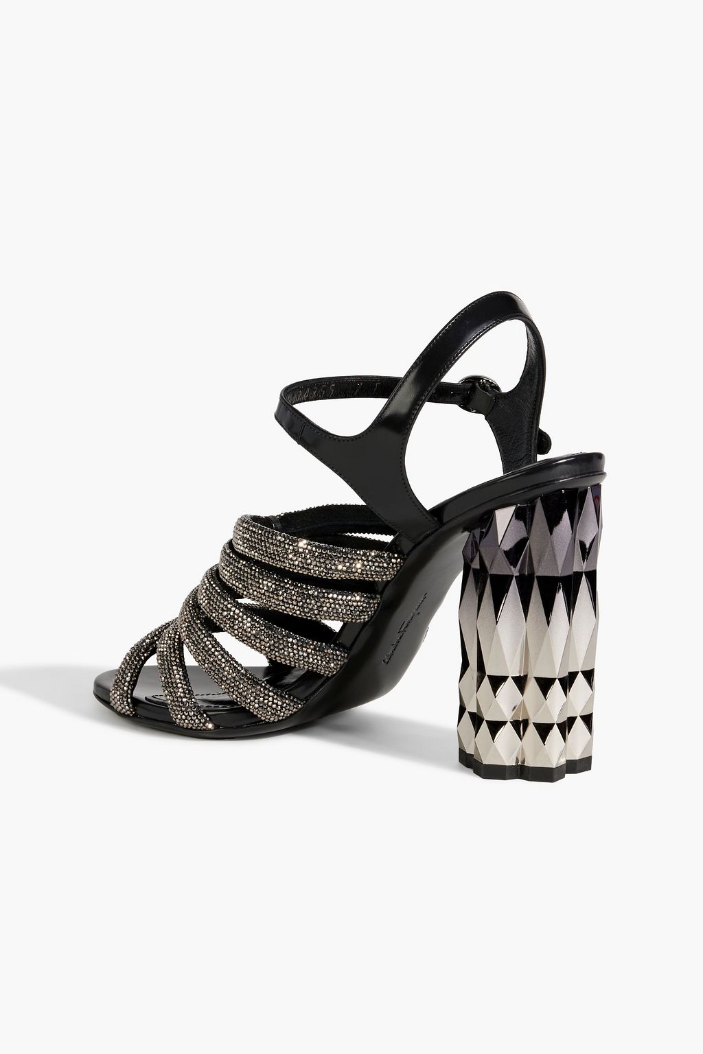 FERRAGAMO Amalia 105 crystal-embellished leather sandals