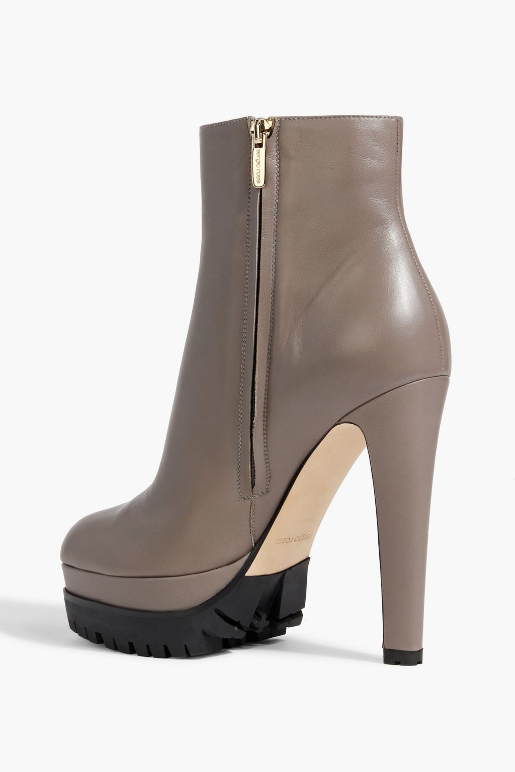 SERGIO ROSSI Shana leather platform ankle boots