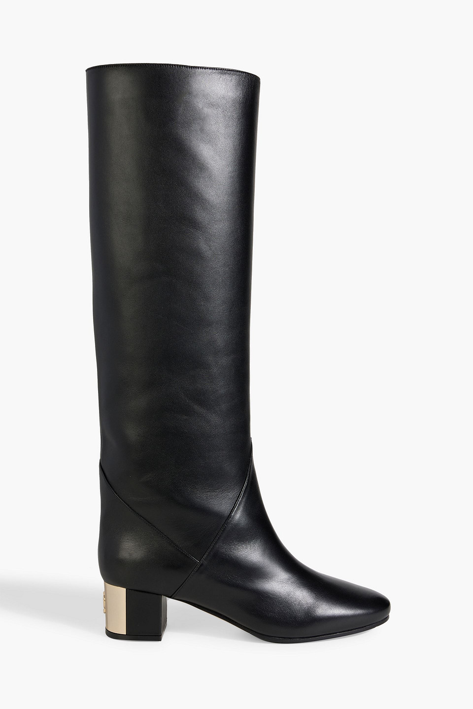 Jimmy Choo Rydea 45 Leather Knee Boots In Black
