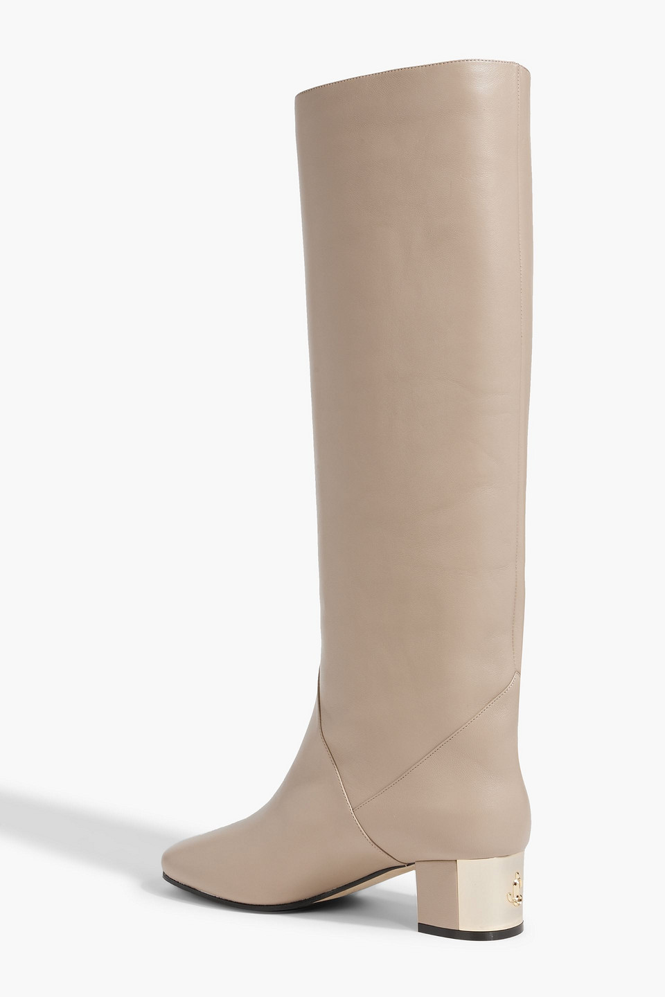 Jimmy Choo Rydea 45 Leather Knee Boots In Neutral