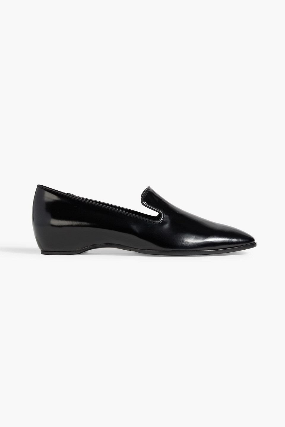 Tod's Glossed-leather Loafers In Black