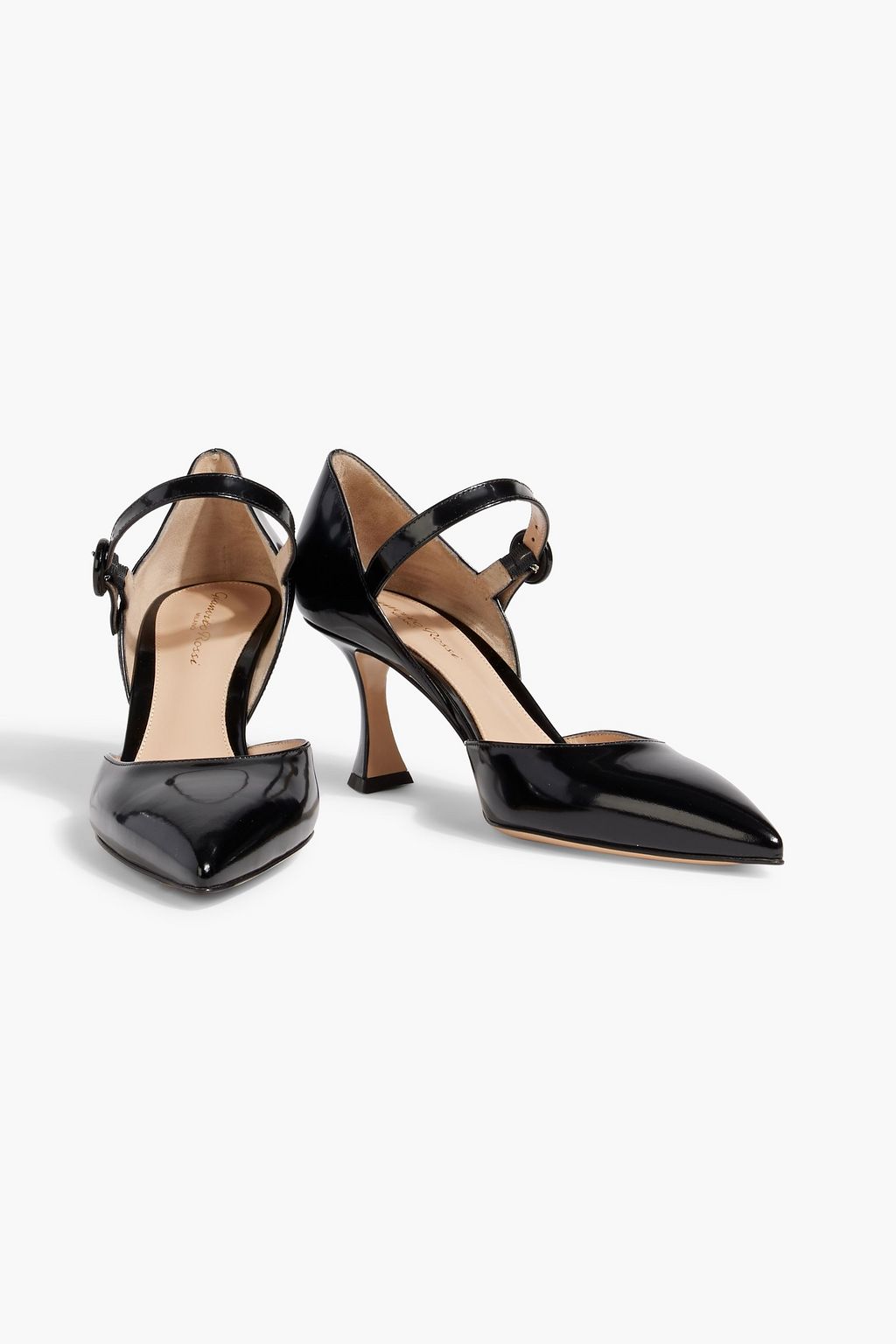 GIANVITO ROSSI Glossed-leather pumps