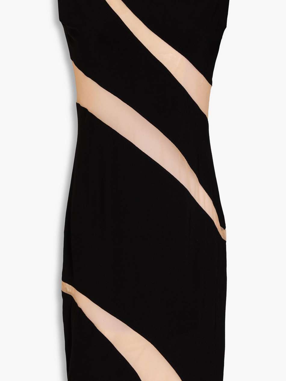 stretch-tulle and jersey dress