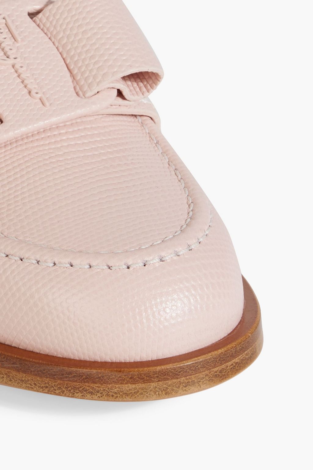 FERRAGAMO Vivaldo bow-detailed lizard-effect leather loafers