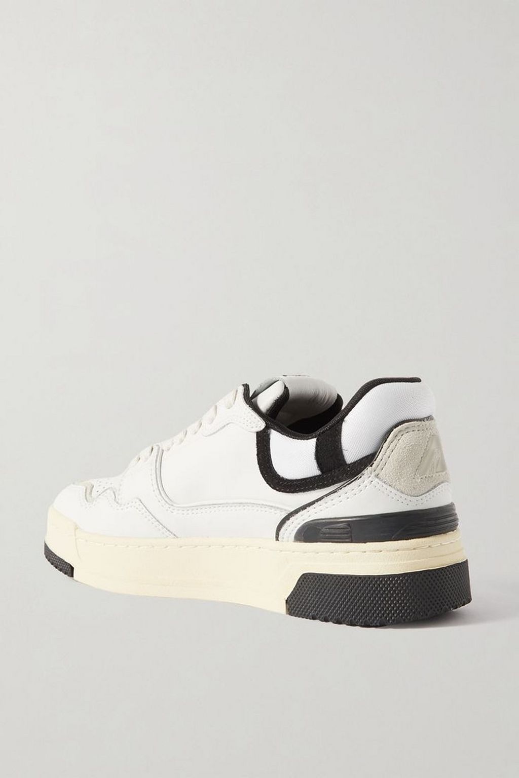 AUTRY CLC Low suede-trimmed leather sneakers